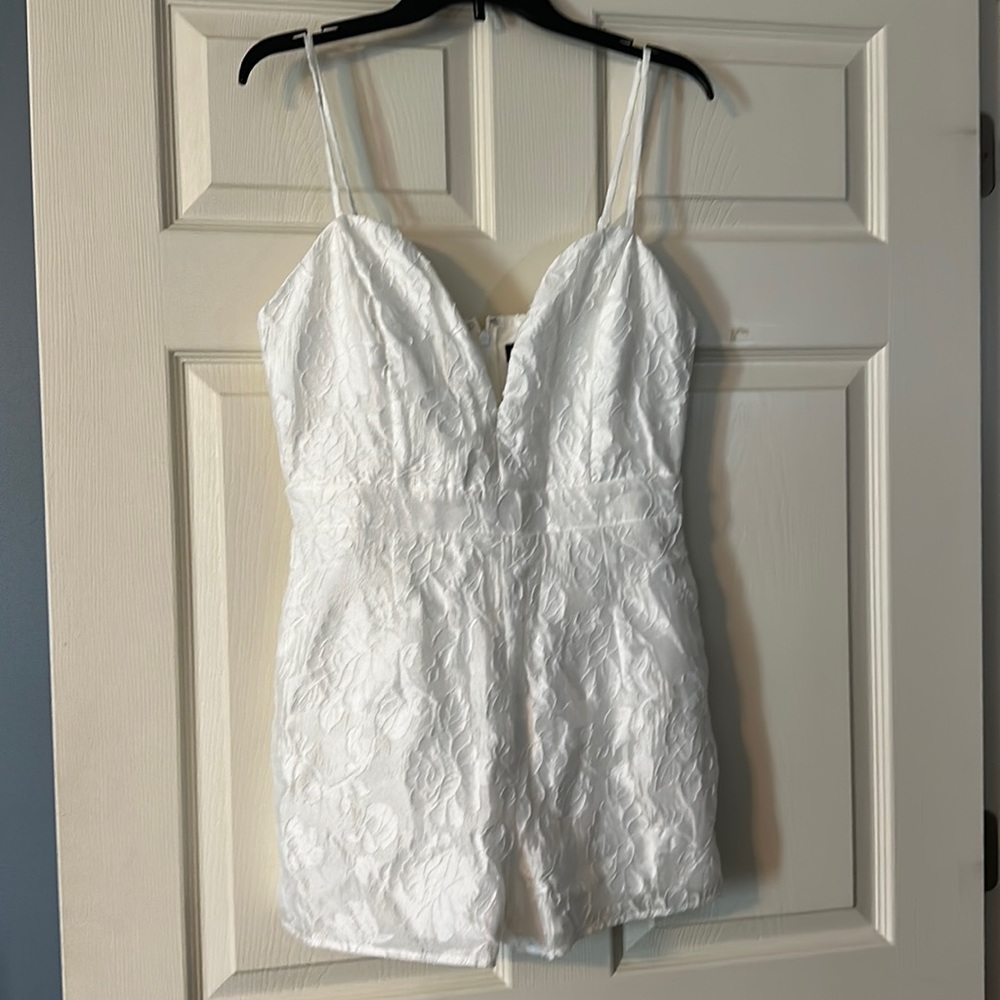 White bridal romper, never worn